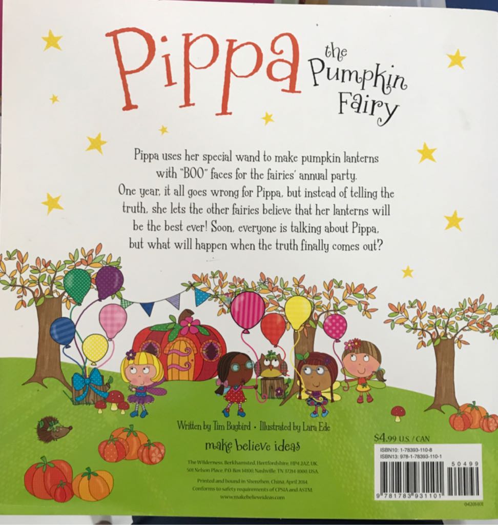 Fairy: Pippa The Pumpkin Fairy - Tim Bugbird (Make Believe Ideas Ltd - Paperback) book collectible [Barcode 9781783931101] - Main Image 2