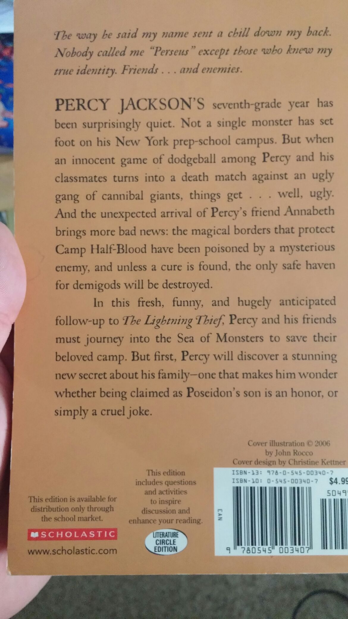 Percy Jackson & The Sea Of Monsters - Rick Riordan (Puffin Audiobooks - Audiobook) book collectible [Barcode 9780545003407] - Main Image 2