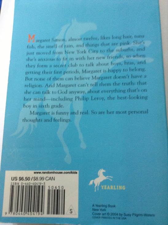 Are You There God? It’s Me, Margaret - Judy Blume (A Yearling Book - Paperback) book collectible [Barcode 9780440404194] - Main Image 2