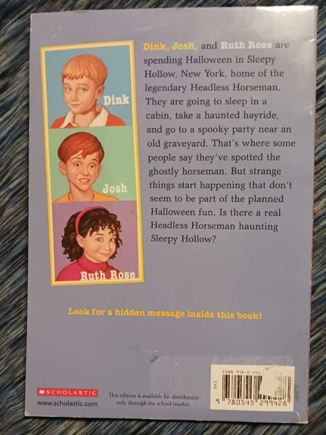 A-Z Mysteries: Sleepy Hollow Sleepover - Ron Roy (A Scholastic Press - Paperback) book collectible [Barcode 9780545299428] - Main Image 2