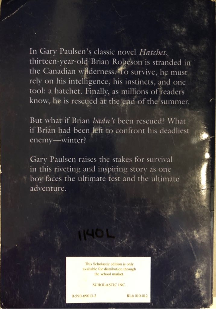 Brian’s Winter - Gary Paulsen (Scholastic - Paperback) book collectible [Barcode 9780590690133] - Main Image 2
