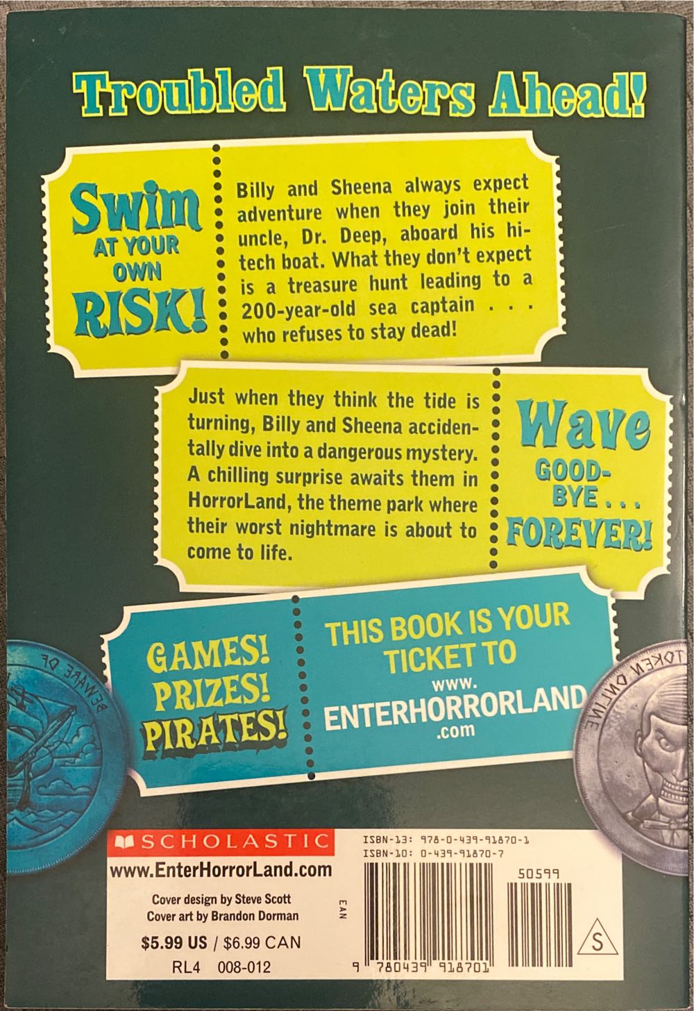 Goosebumps Horrorland #2: Creep From The Deep - R.L. Stine (Scholastic Inc. - Paperback) book collectible [Barcode 9780439918701] - Main Image 2
