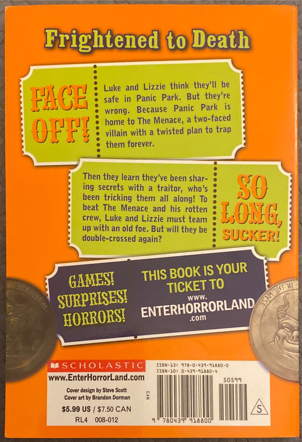Goosebumps Horrorland #12: The Streets Of Panic Park - R.L. Stine (Scholastic Paperbacks - Paperback) book collectible [Barcode 9780439918800] - Main Image 2