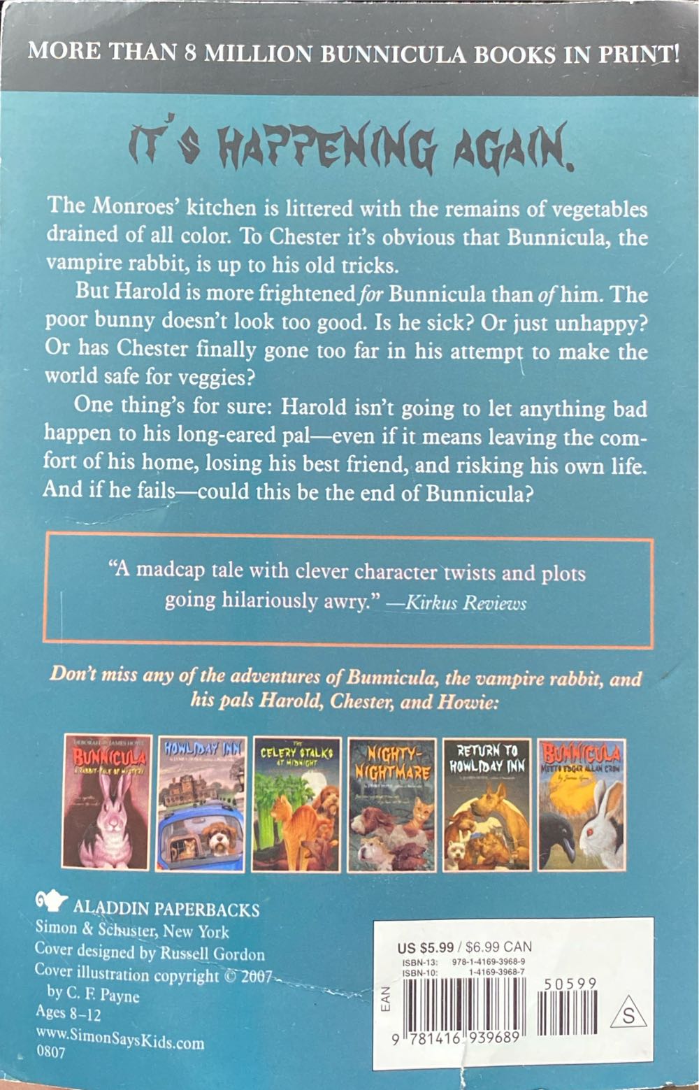 Bunnicula Strikes Again! - James Howe (Simon and Schuster) book collectible [Barcode 9781416939689] - Main Image 2
