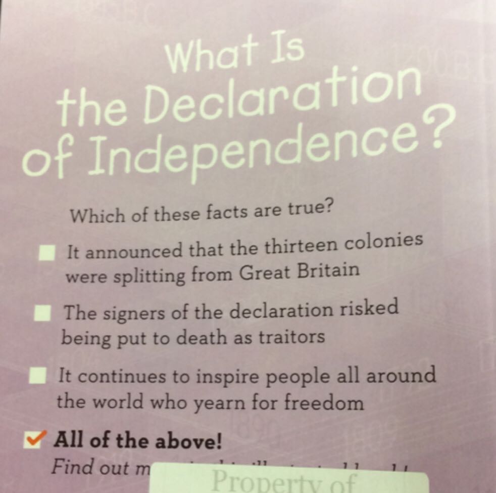 What Is the Declaration of Independence? - Who HQ (Penguin - Paperback) book collectible [Barcode 9780448486925] - Main Image 2