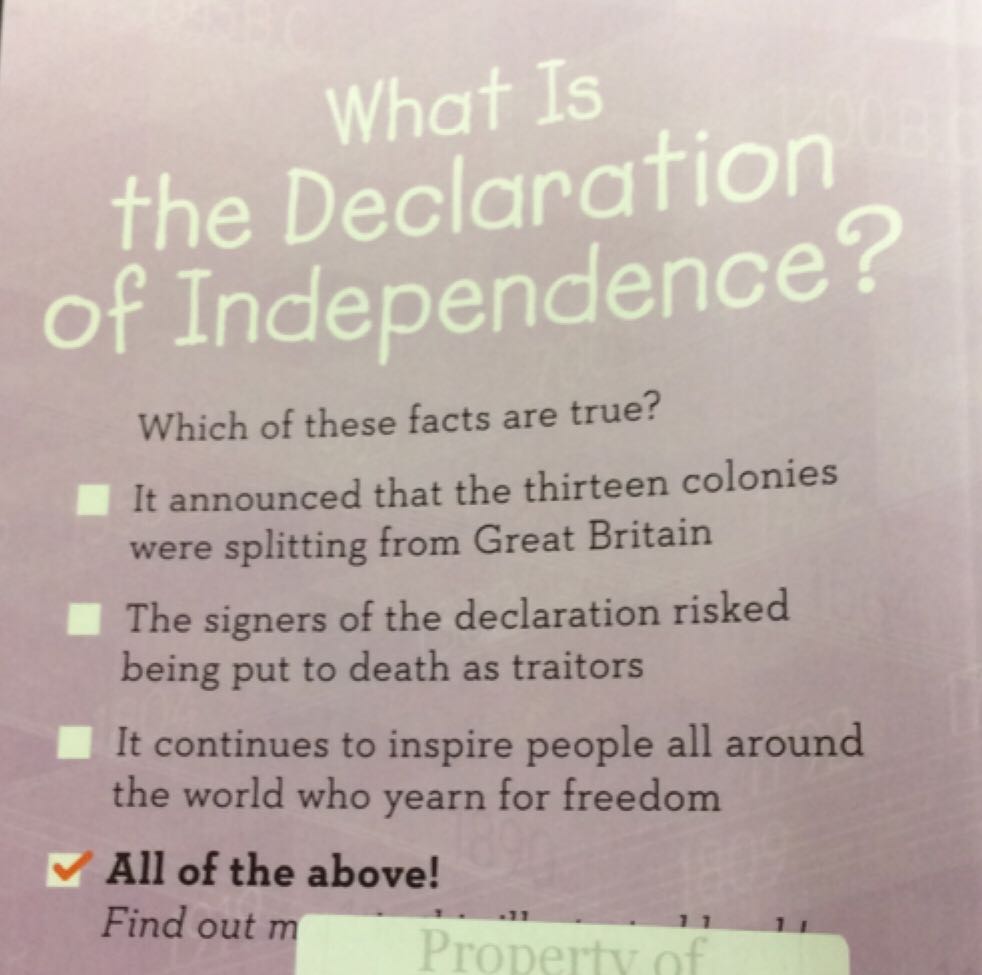 WHAT IS The Declaration Of Independence - Michael C. Harris (Penquin Random House LLC - Paperback) book collectible [Barcode 9780448486925] - Main Image 2