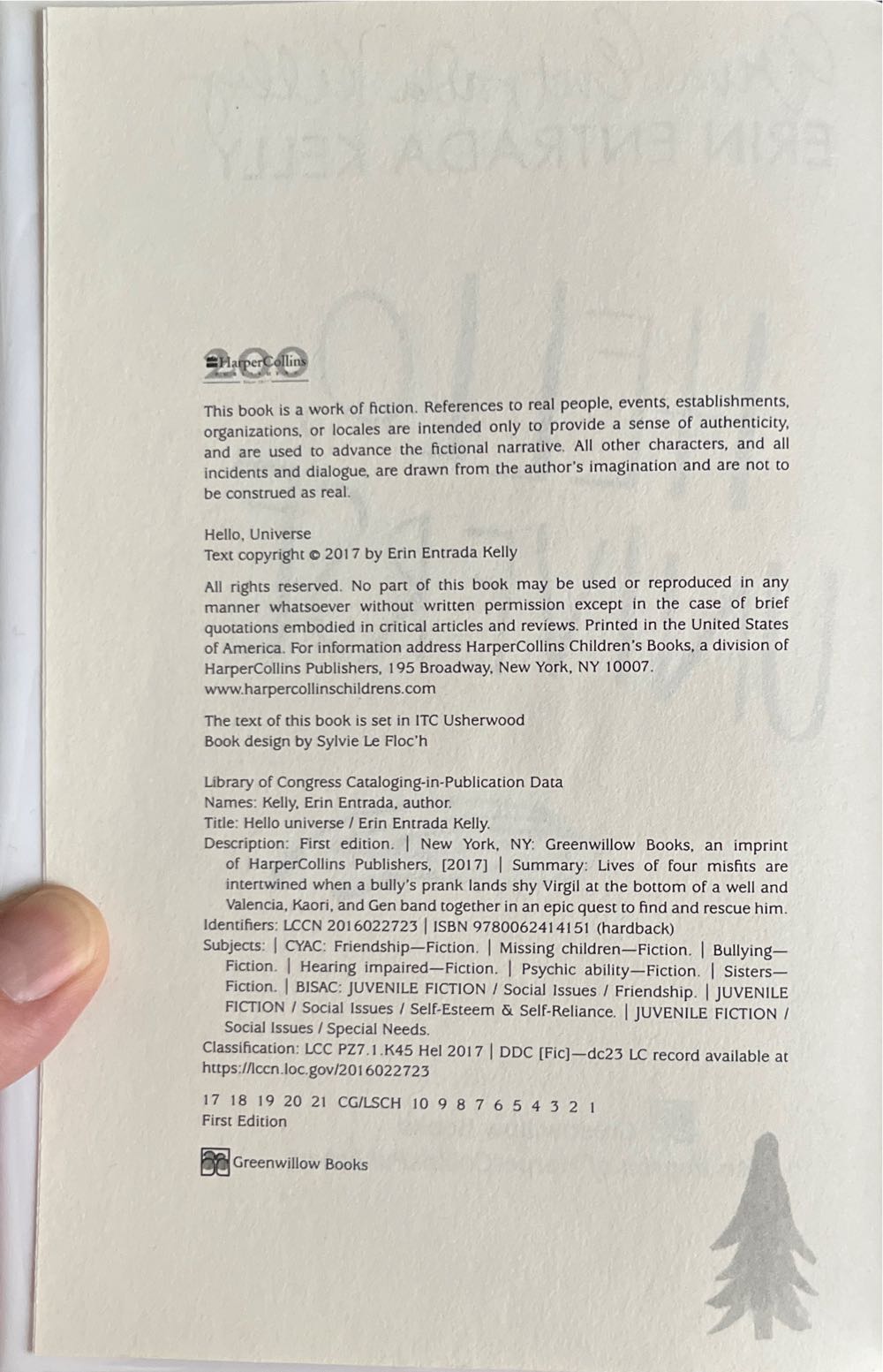 Hello, Universe (2018) - Erin Entrada Kelly (Greenwillow Books - Hardcover) book collectible [Barcode 9780062414151] - Main Image 3