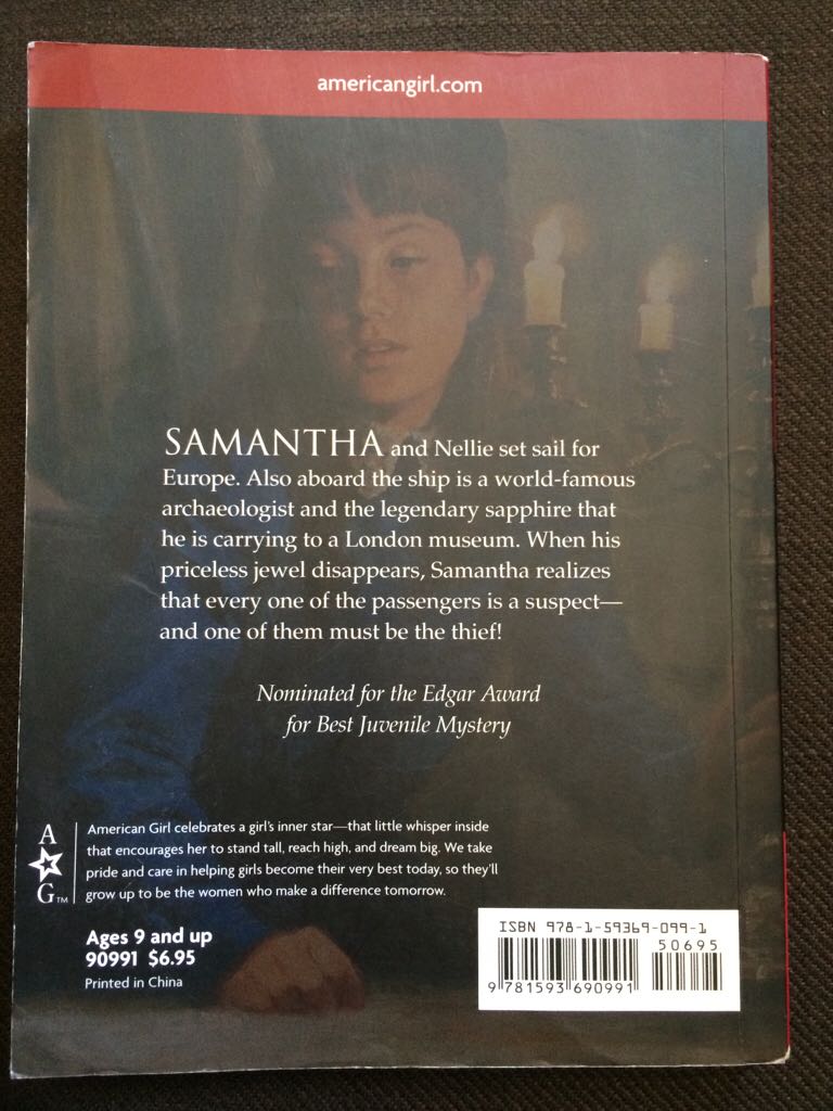A Samantha Mystery: The Stolen Sapphire - Sarah Masters Buckey (American Girl Publishing, Inc. - Paperback) book collectible [Barcode 9781593690991] - Main Image 2