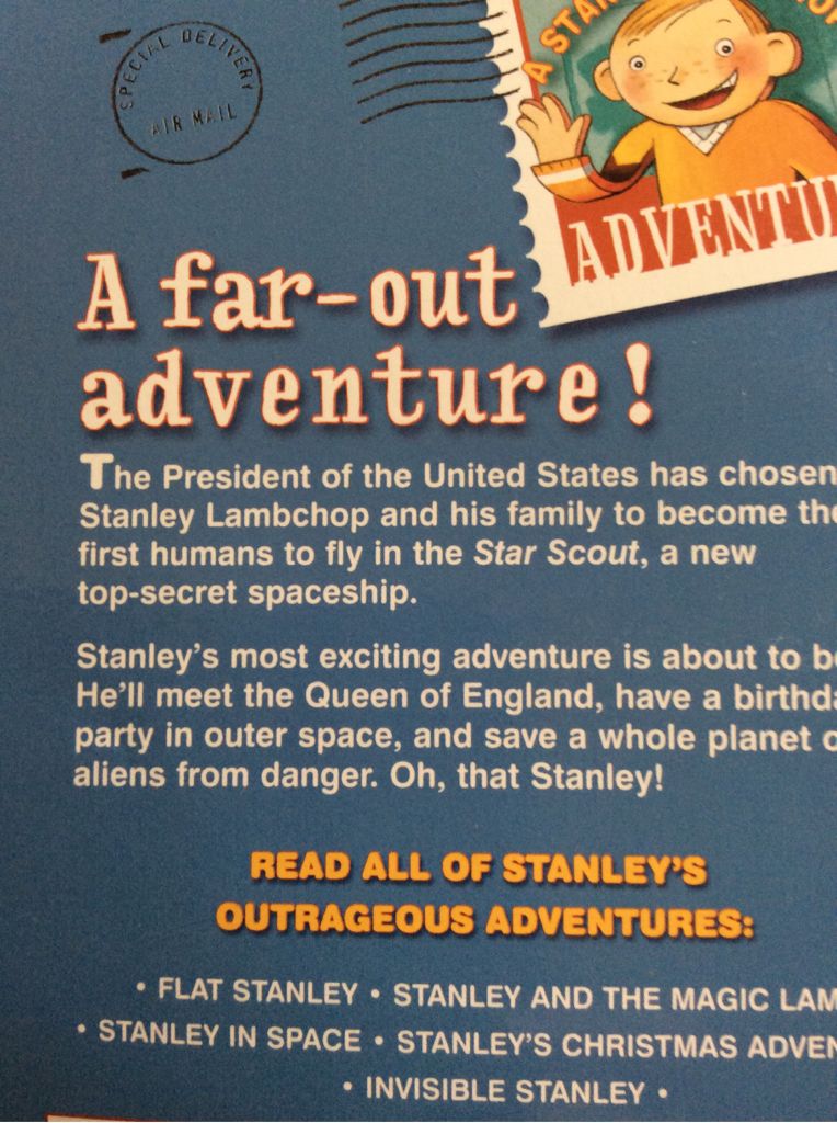 Flat Stanley: Stanley In Space - Jeff Brown (Scholastic, Inc. - Paperback) book collectible [Barcode 9780439588645] - Main Image 2