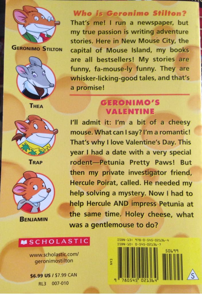 Geronimo Stilton #36: Geronimo’s Valentine - Geronimo Stilton (Scholastic Inc - Paperback) book collectible [Barcode 9780545021364] - Main Image 2