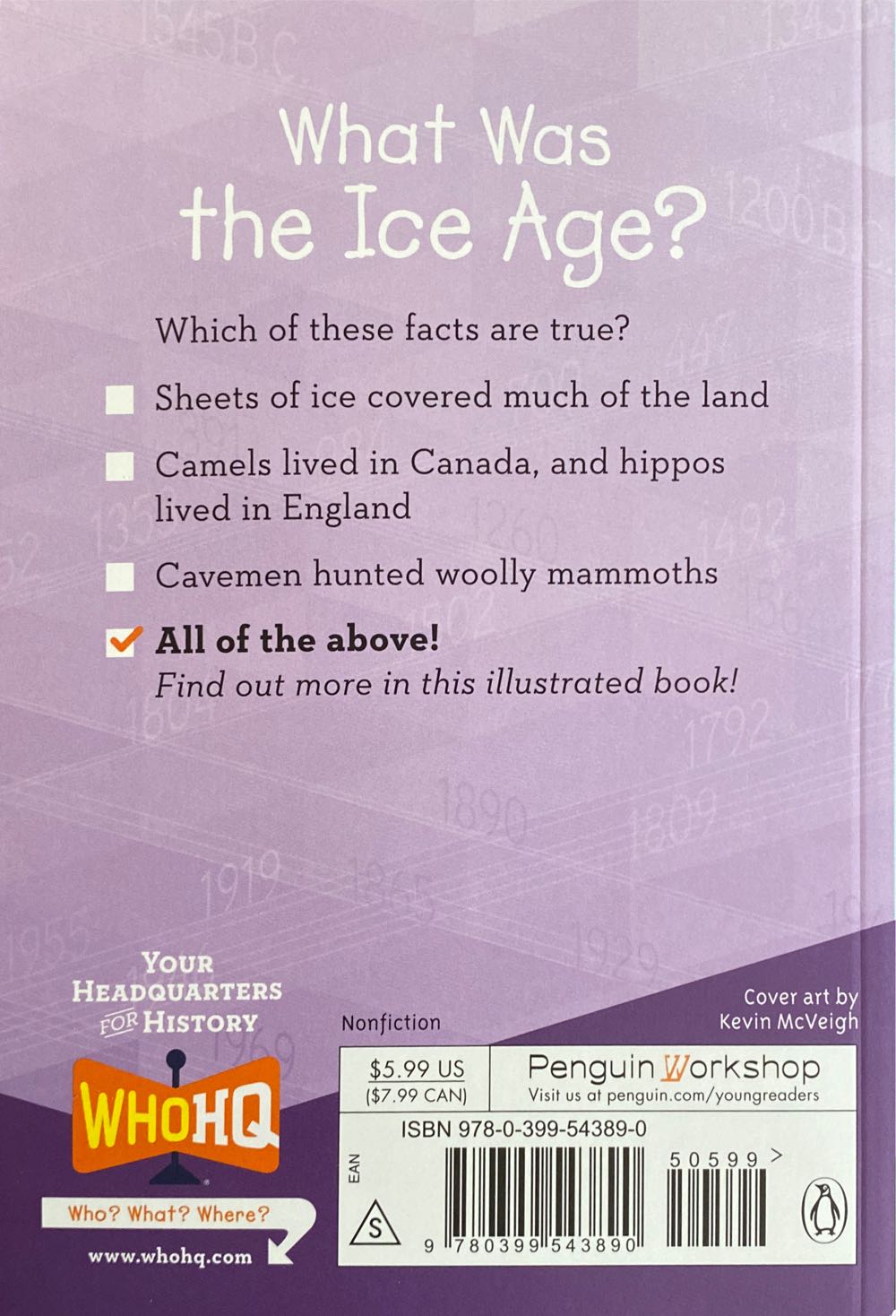 What Was the Ice Age? - Nico Medina (Penguin - Paperback) book collectible [Barcode 9780399543890] - Main Image 2