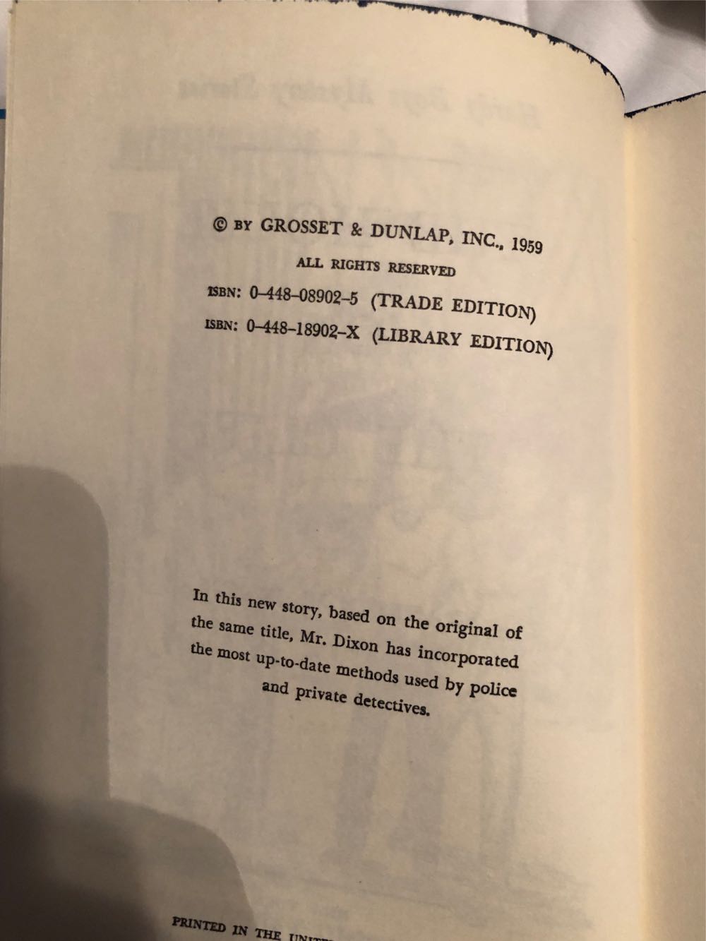 Book 2: The House On The Cliff - Franklin W. Dixon (Grosset & Dunlap - Hardcover) book collectible [Barcode 9780448089027] - Main Image 3