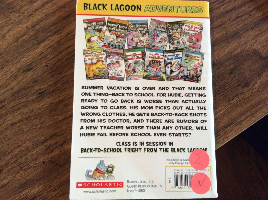 Black Lagoon #13: Back-To-School - Mike Thaler (Scholastic Inc. - Paperback) book collectible [Barcode 9780545072212] - Main Image 2