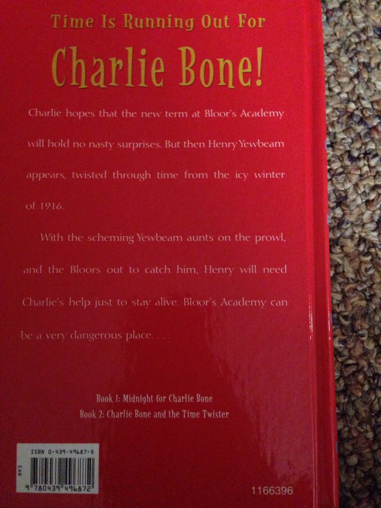 Children Of The Red King #2 Charlie Bone And The Time Twister - Jenny Nimmo (Orchard Books - Hardcover) book collectible [Barcode 9780439496872] - Main Image 2