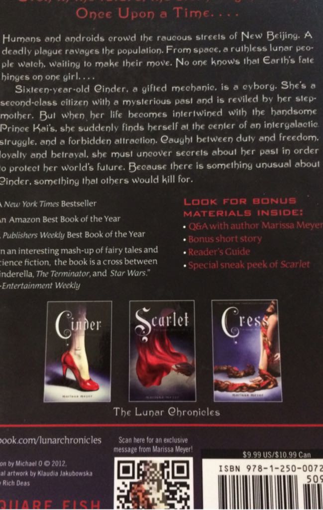 Cinder - Marissa Meyer (Square Fish - Paperback) book collectible [Barcode 9781250007209] - Main Image 2