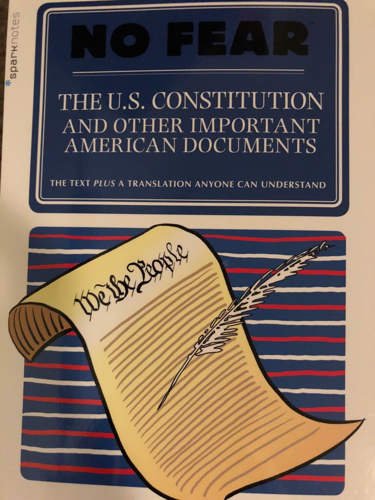 No Fear The U.S. Constitution And Other Important American Documents - Spark Notes book collectible [Barcode 9781454928089] - Main Image 1