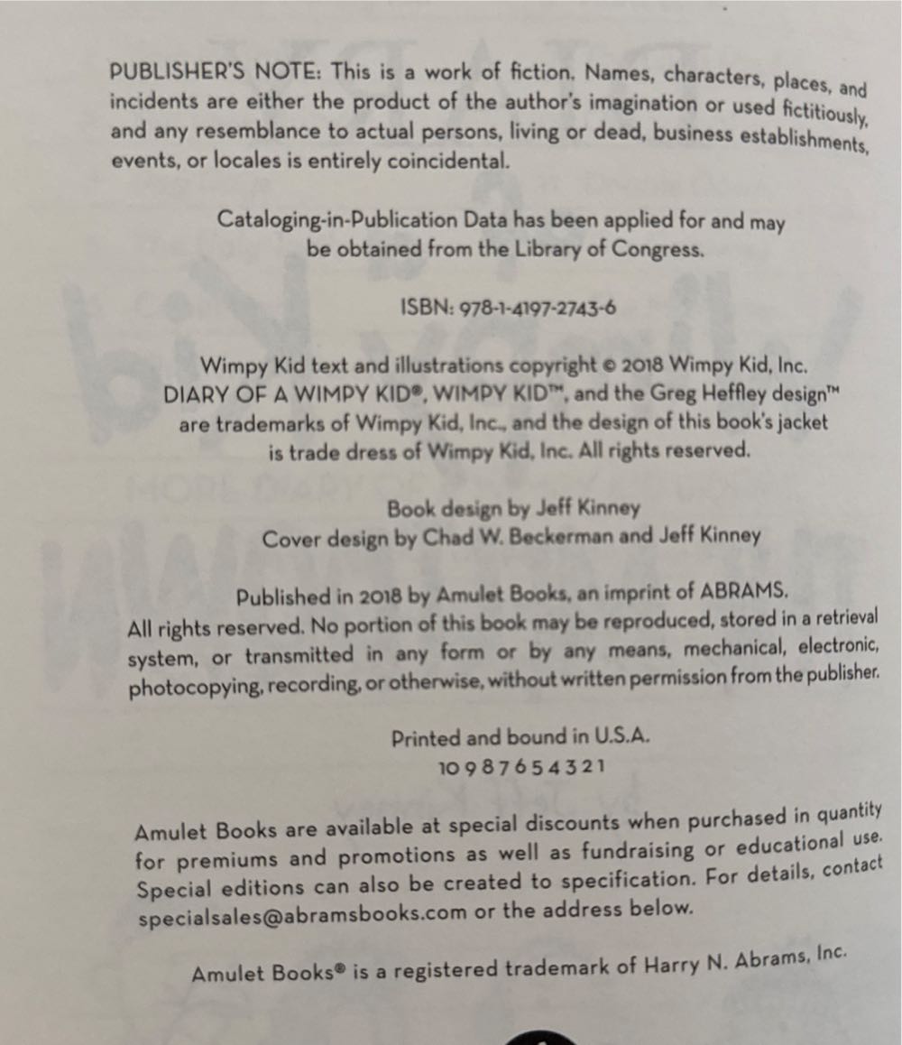 Diary Of A Wimpy Kid: The Meltdown - Jeff Kinney (Amulet Books - Hardcover) book collectible [Barcode 9781419727436] - Main Image 3