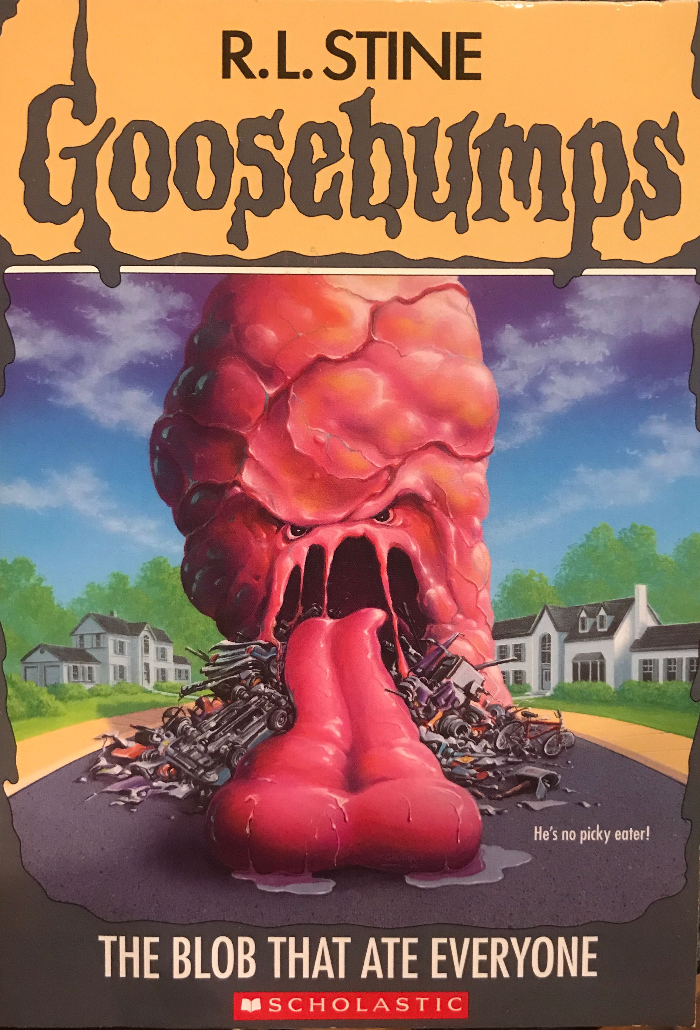 Goosebumps #55: The Blob That Ate Everyone - R.L. Stine (Scholastic Inc - Paperback) book collectible [Barcode 9780545904629] - Main Image 1