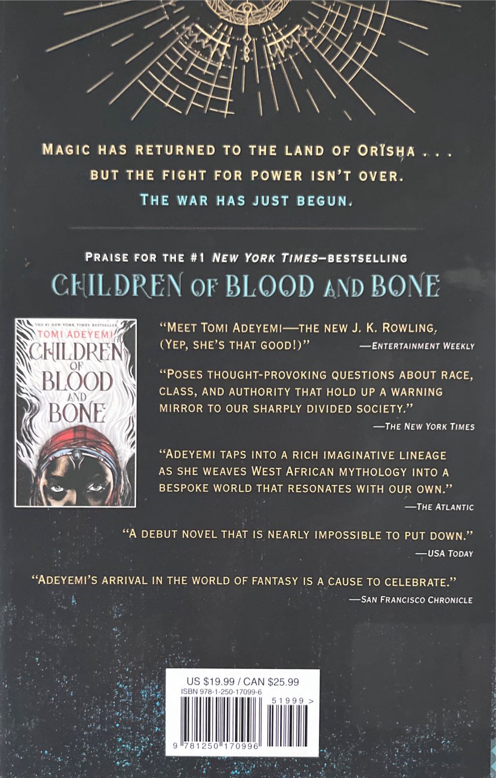 Children of Virtue and Vengeance - Tomi Adeyemi (Henry Holt - Hardcover) book collectible [Barcode 9781250170996] - Main Image 3