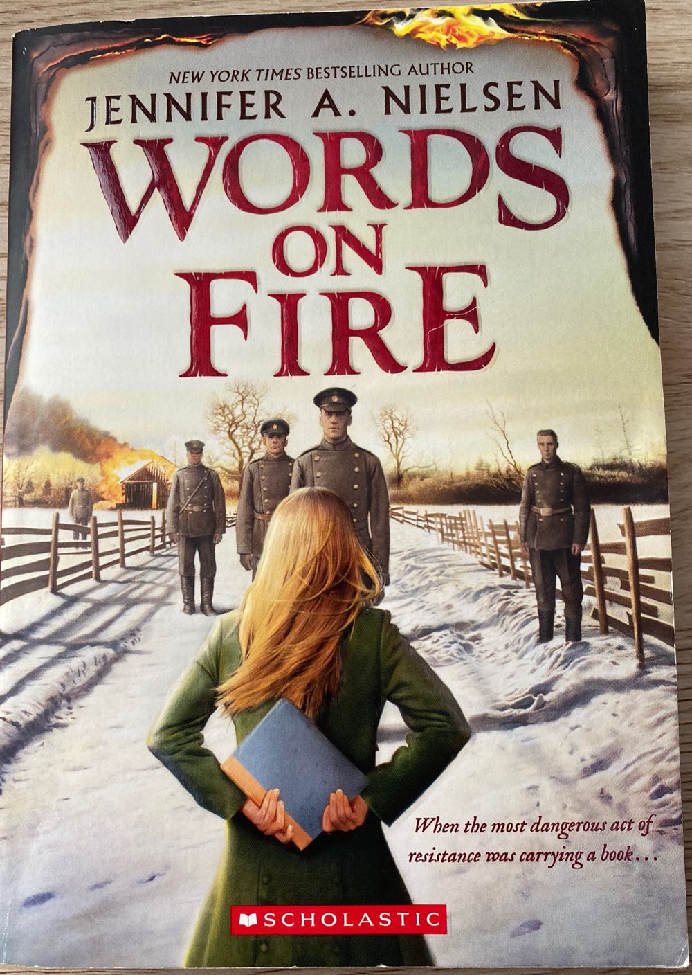 Words on Fire - Jennifer A. Nielsen (Scholastic - Paperback) book collectible [Barcode 9781338606065] - Main Image 1