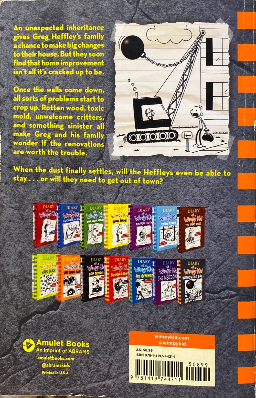 Diary of a Wimpy Kid #14 Wrecking Ball - Jeff Kinney (Amulet Books - Hardcover) book collectible [Barcode 9781419744211] - Main Image 2