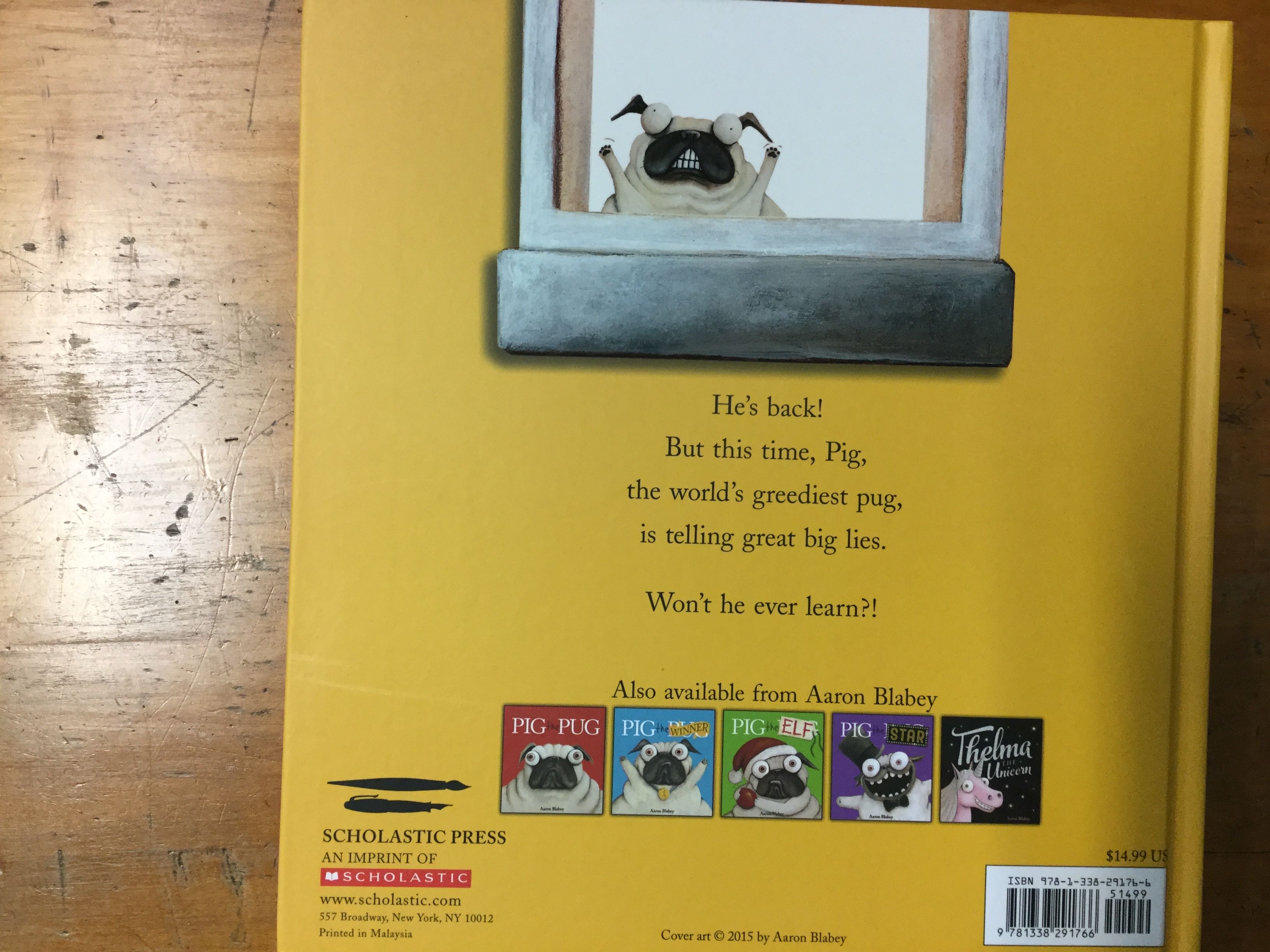 Pig The Fibber - Aaron Blabey (Pig the Pug - Hardcover) book collectible [Barcode 9781338291766] - Main Image 2
