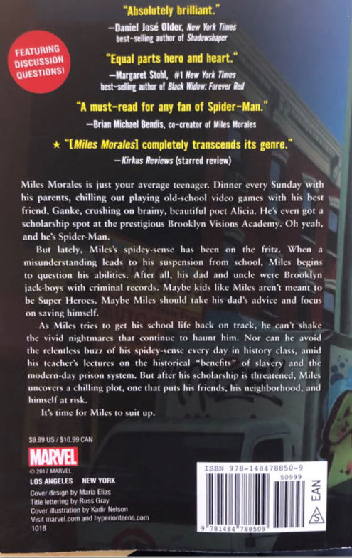 Miles Morales: Spider-Man - Bendis book collectible [Barcode 9781484788509] - Main Image 2