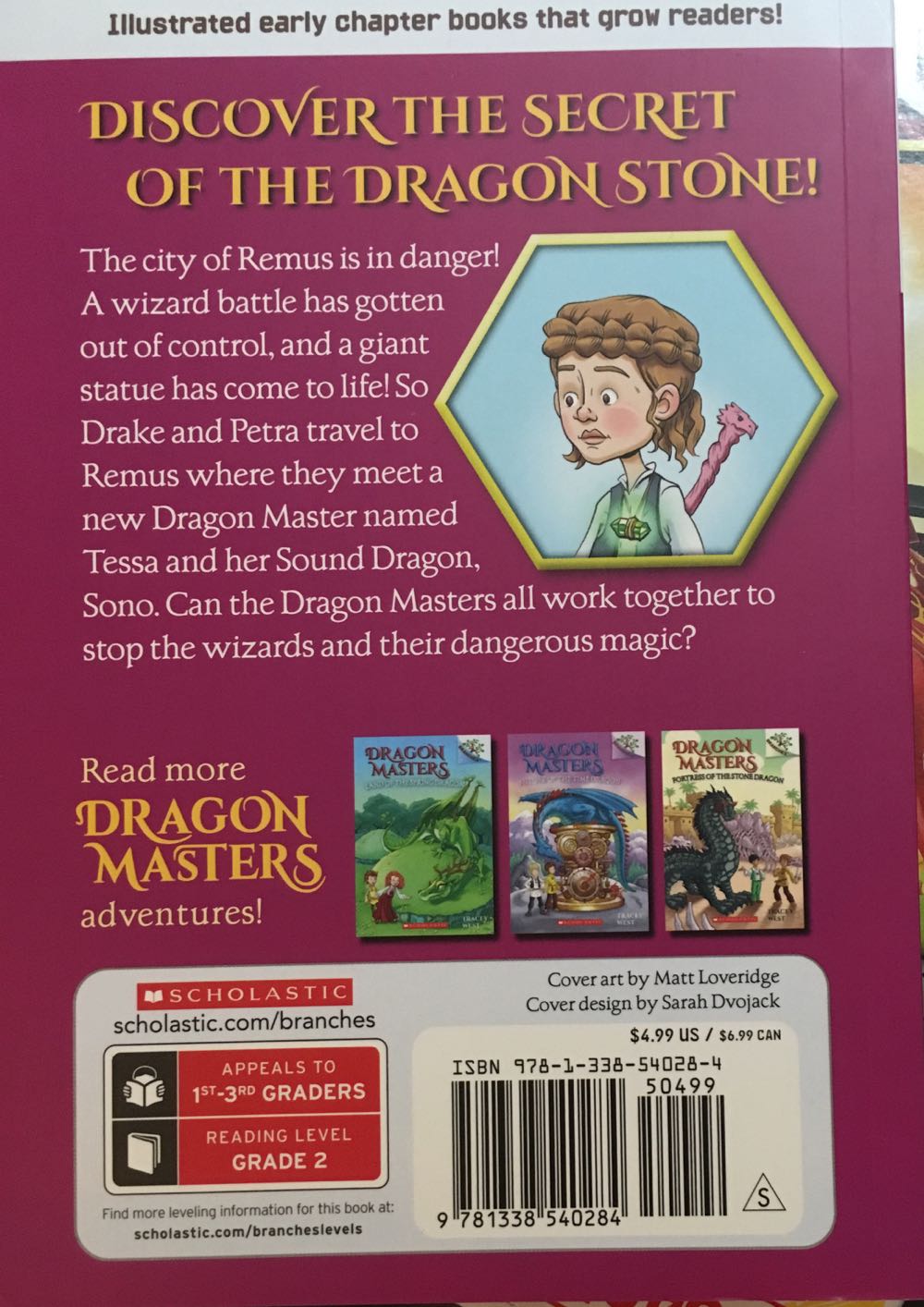 Dragon Masters #16: Call of the Sound Dragon - Tracey West (A Scholastic Press - Paperback) book collectible [Barcode 9781338540284] - Main Image 2