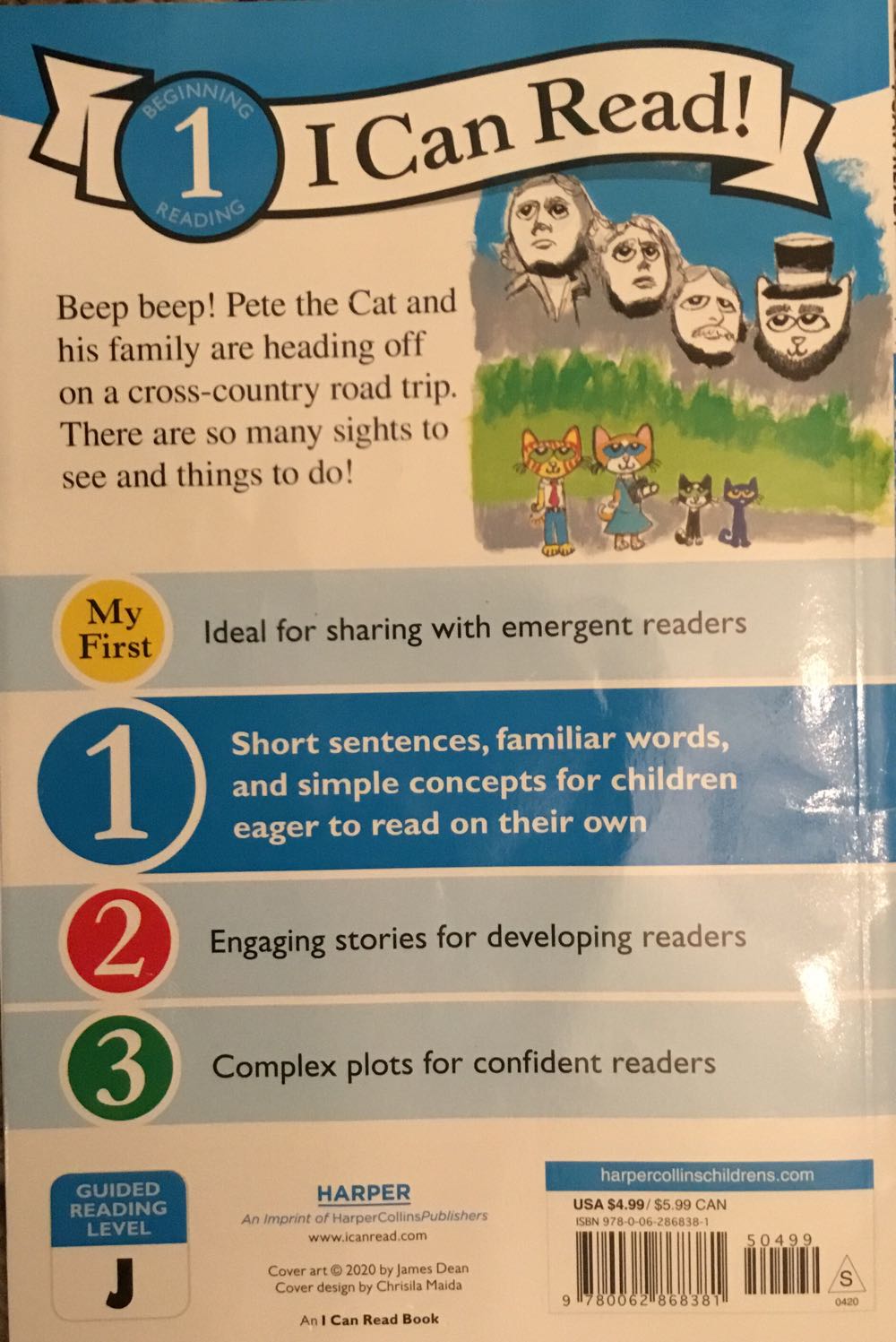 Pete the Cat’s Family Road Trip - James Dean (I Can Read Level 1) book collectible [Barcode 9780062868381] - Main Image 2