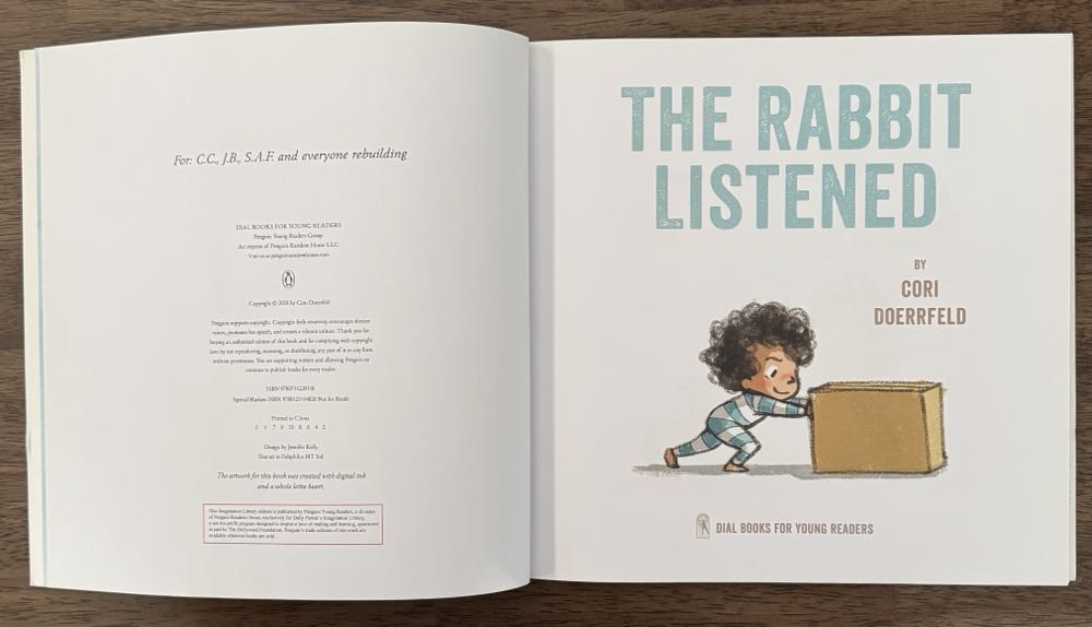 The Rabbit Listened - Cori Doerrfeld (Dial Books for Young Readers - Paperback) book collectible [Barcode 9780525554820] - Main Image 3