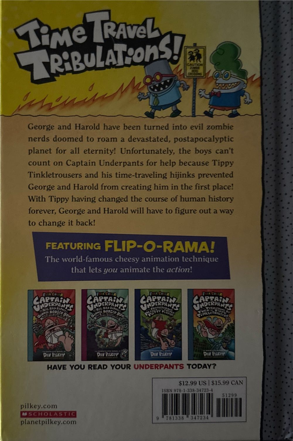 Captain Underpants and the Revolting Revenge of the Radioactive Robo-Boxers: Color Edition (Captain Underpants #10) - Dav Pilkey (Scholastic Incorporated) book collectible [Barcode 9781338347234] - Main Image 2