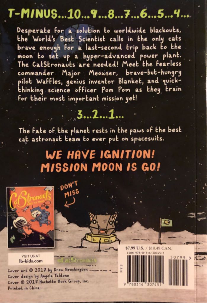 Catstronauts: Mission Moon - Drew Brockington (Little, Brown Books for Young Readers - Paperback) book collectible [Barcode 9780316307451] - Main Image 2