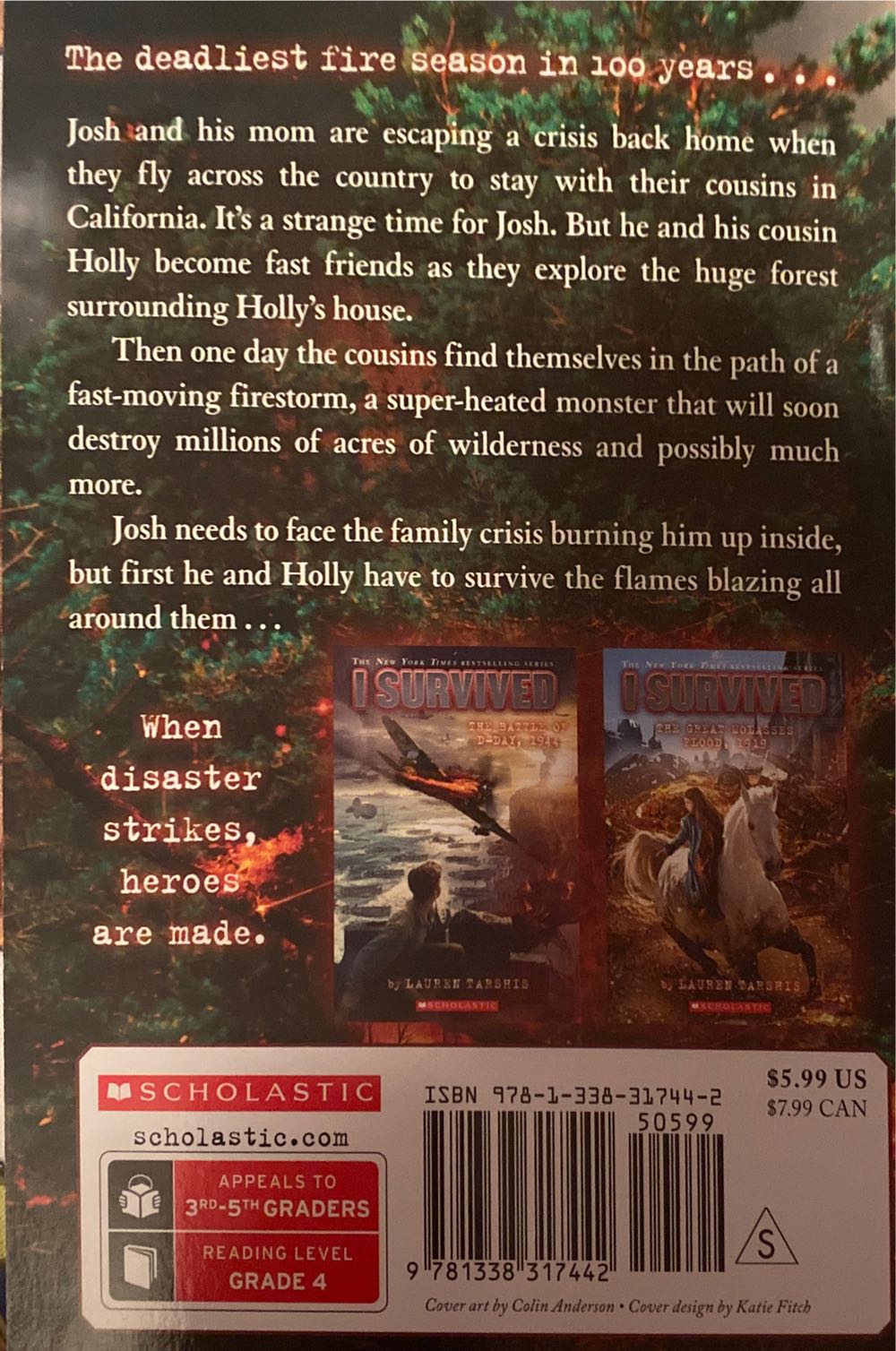 I Survived: The California Wildfires, 2018 - Lauren Tarshis (I Survived - Paperback) book collectible [Barcode 9781338317442] - Main Image 2