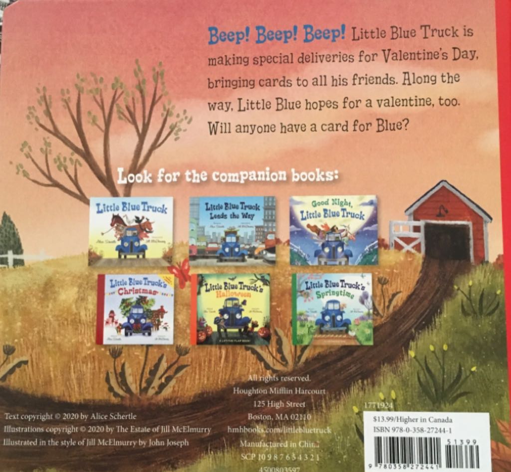 Little Blue Truck’s Valentine - Alice Schertle (Hmh Books for Young Readers) book collectible [Barcode 9780358272441] - Main Image 2