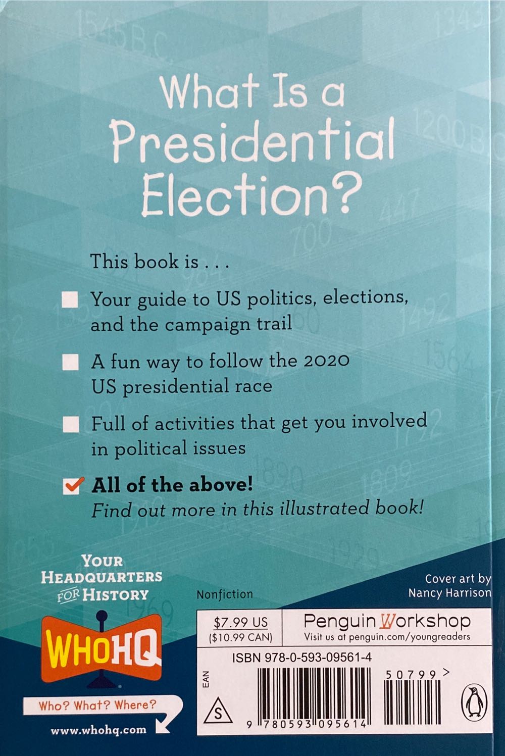 What Is a Presidential Election? - Douglas Yacka (Penguin Workshop - Paperback) book collectible [Barcode 9780593095614] - Main Image 2