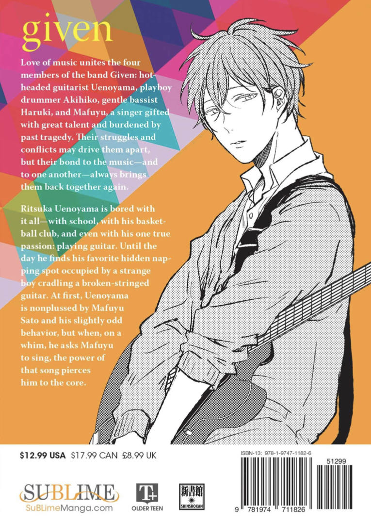 Given, Vol. 01 - Natsuki Kizu (SuBLime - Paperback) book collectible [Barcode 9781974711826] - Main Image 2