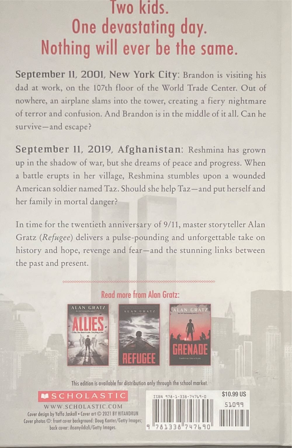Ground Zero - Alan Gratz (Scholastic Inc. - Hardcover) book collectible [Barcode 9781338747690] - Main Image 2
