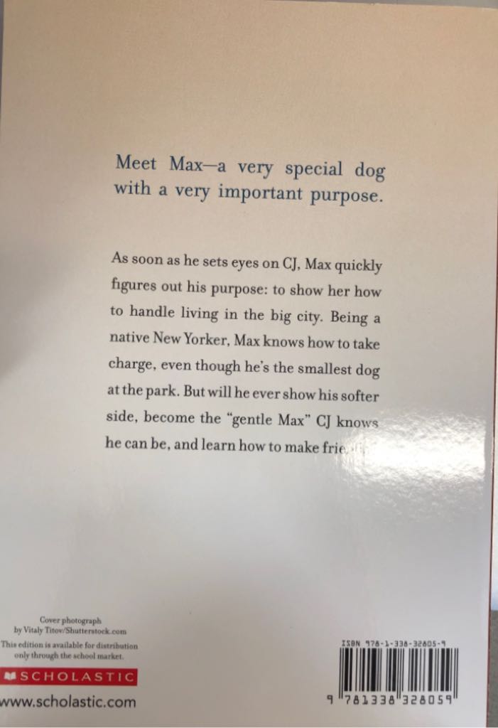 A Dogs Purpose Puppy Tale: Max’s Story - W. Bruce Cameron book collectible [Barcode 9781338328059] - Main Image 2