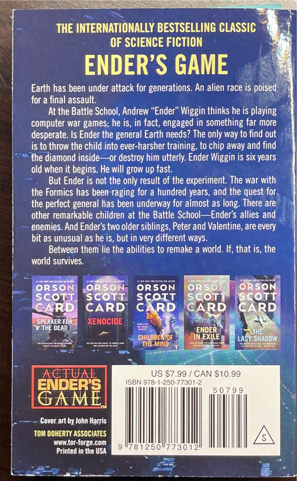 Ender’s Game - Orson Scott Card (Tor Science Fiction - Paperback) book collectible [Barcode 9781250773012] - Main Image 2