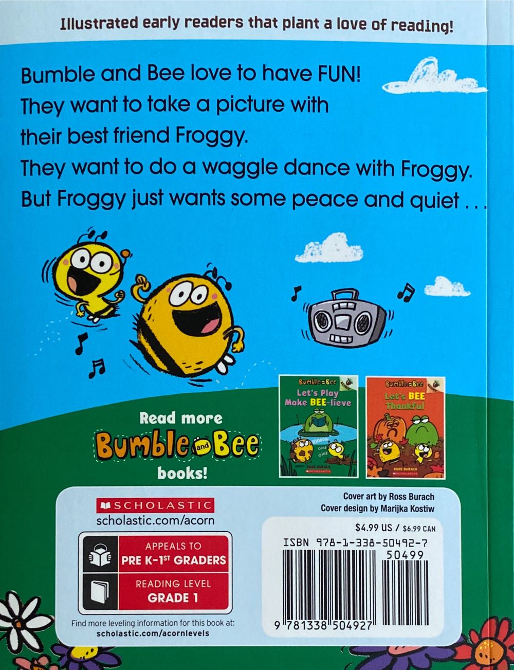 Don’t Worry, Bee Happy - Ross Burach (Bumble and Bee - Paperback) book collectible [Barcode 9781338504927] - Main Image 2