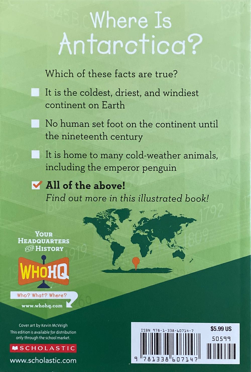 Where Is Antarctica? - Sarah Fabiny (Scholstic Inc. - Paperback) book collectible [Barcode 9781338607147] - Main Image 2