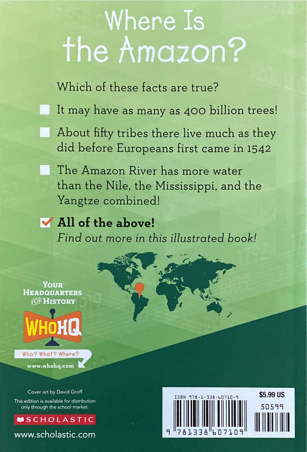 Where Is the Amazon? - Sarah Fabiny (Scholstic Inc. - Paperback) book collectible [Barcode 9781338607109] - Main Image 2