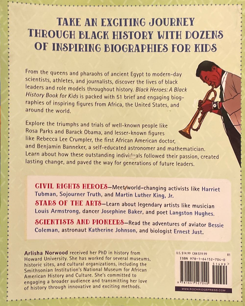 Black Heroes: A Black History Book for Kids: 50 Inspiring People from Ancient Africa to Modern-Day U.S.A. - Arlisha Norwood book collectible [Barcode 9781641527040] - Main Image 2