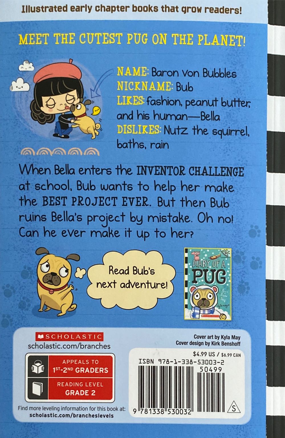 Diary Of A Pug #1: Pug Blasts Off - Kyla May (Scholastic - Paperback) book collectible [Barcode 9781338530032] - Main Image 2