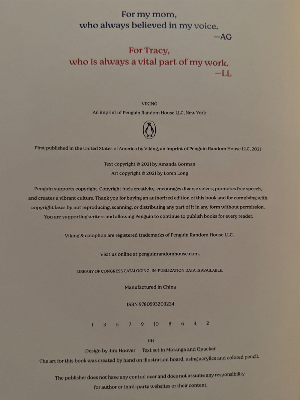 Change Sings: A Children’s Anthem - Amanda Gorman (Viking Books for Young Readers (2021), 32 pages - Hardcover) book collectible [Barcode 9780593203224] - Main Image 3