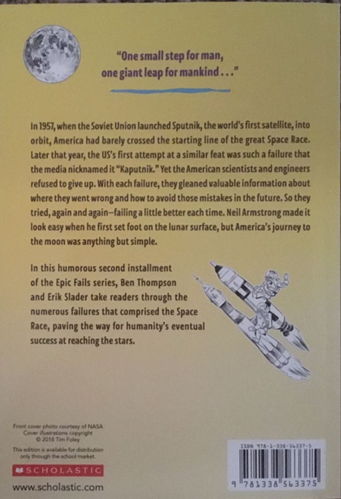 Epic Fails: The Race To Space Countdown To Liftoff - Ben Thompson book collectible [Barcode 9781338563375] - Main Image 2