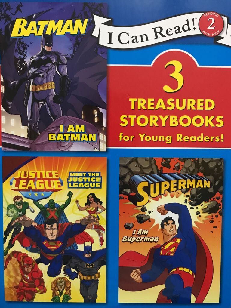 3 Treasured StoryBooks for Young Readers! - I Am Batman, I Am Superman, Meet The Justice League - Bill Finger (Harper Collins Childrens - Hardcover) book collectible [Barcode 9780062859556] - Main Image 1