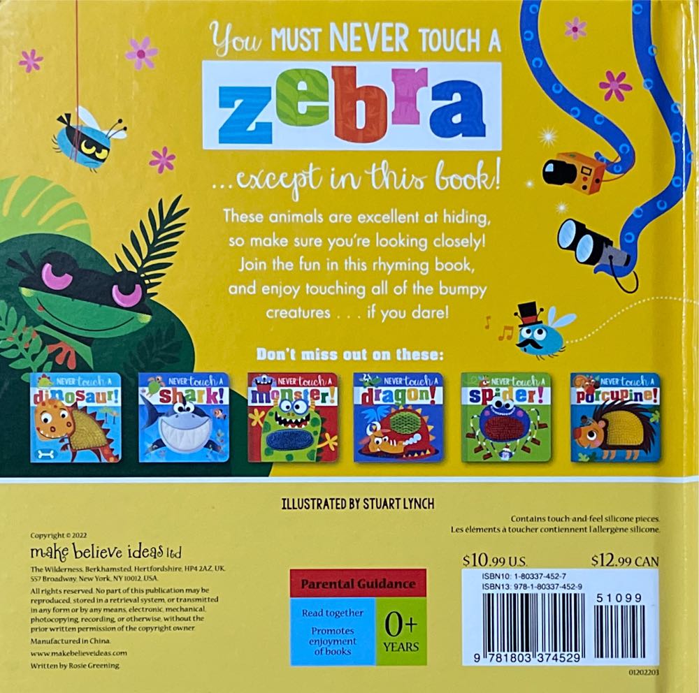 Never Touch a Zebra! - Rosie Greening book collectible [Barcode 9781803374529] - Main Image 2