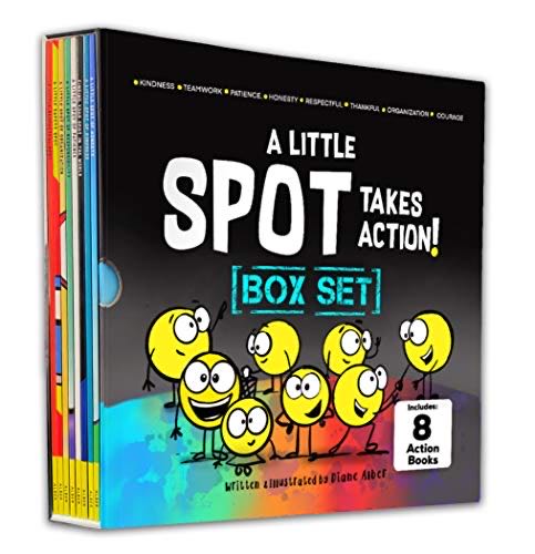 A Little Spot Takes Action! 8 Book Box Set Books 9-16: Kindness Responsibility Patience Respect Honesty Organization Diversity & Safety