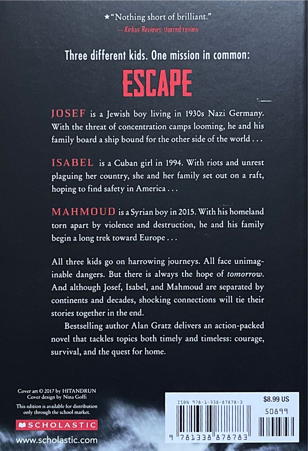 Refugee - Alan Gratz (Scholastic Book Fairs Edition - Paperback) book collectible [Barcode 9781338878783] - Main Image 2